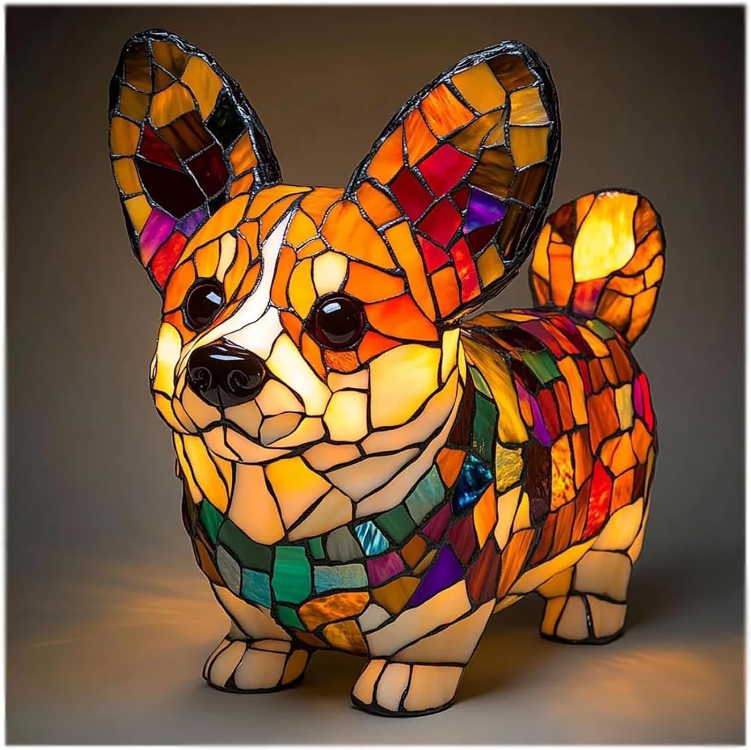 Doudou | Lampe Décorative en Verre Coloré, Design Unique en Forme de Chien