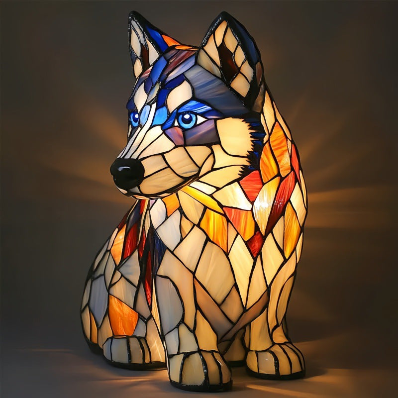 Rex | Lampe Décorative en Verre Coloré en Forme de Chien pour une Ambiance Magique