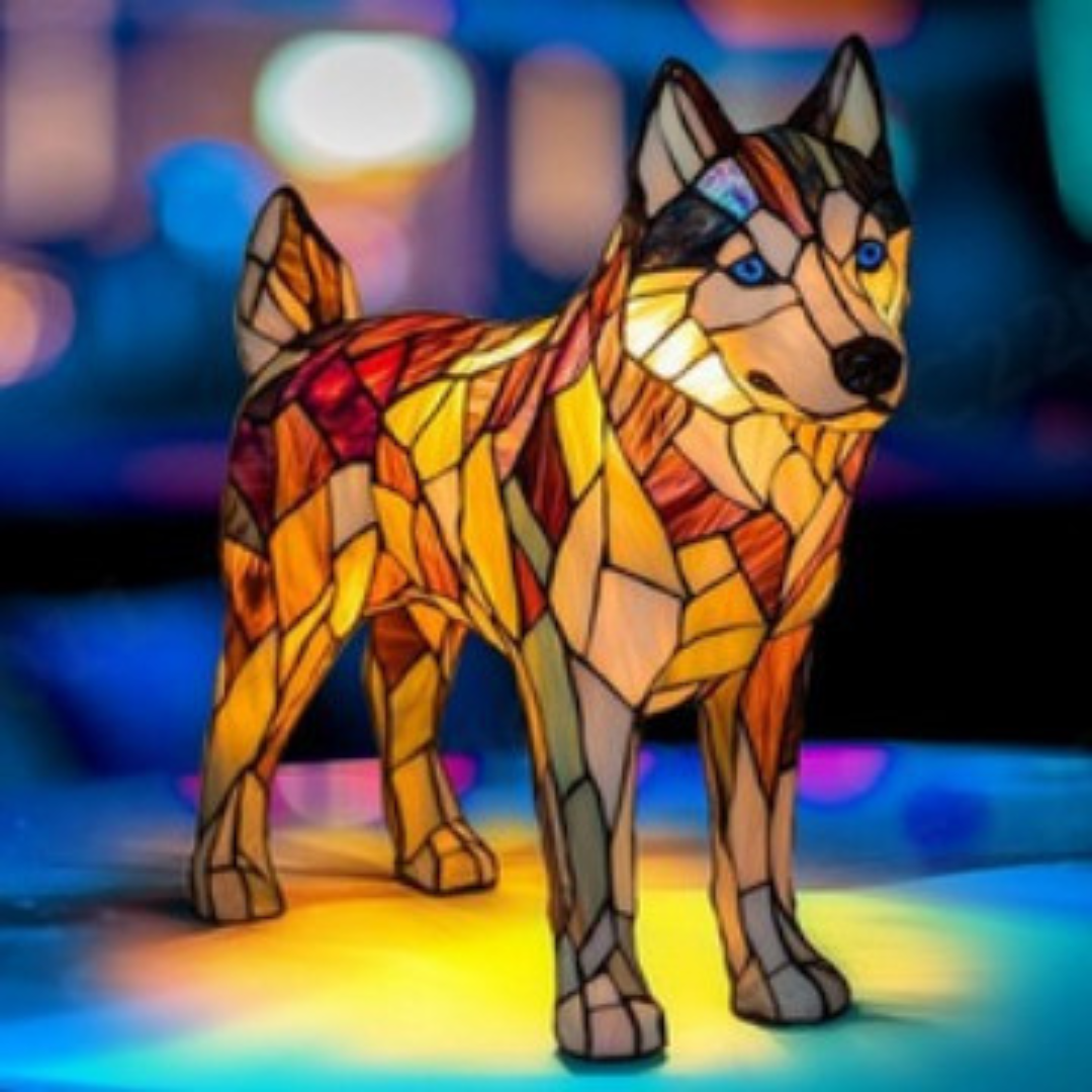 Diesel | Lampe Magique en Verre Coloré en Forme de Chien